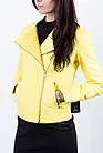 Кожаная куртка женская желтая 34w395-Y smallphoto 4