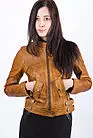 Кожаная куртка женская рыжая SB0002 smallphoto 3