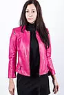 Кожаная куртка женская розовая VIZ-43710F smallphoto 3