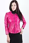 Кожаная куртка женская розовая VIZ-43710F smallphoto 5