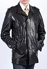 Кожаная куртка мужская длинная черная HB_13-050 smallphoto 1