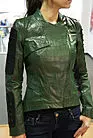Кожаная куртка женская темно-зеленая AR-5027-01 smallphoto 1