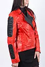 Кожаная куртка женская красная AR-5027-00 smallphoto 2