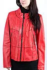 Красная кожаная женская куртка VV-3331 smallphoto 5
