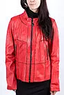 Красная кожаная женская куртка VV-3331 smallphoto 4
