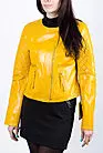 Куртка кожаная женская желтая KK-227 smallphoto 4