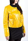 Куртка кожаная женская желтая KK-227 smallphoto 5