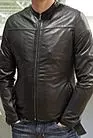 Куртка короткая кожаная черная 03M394 smallphoto 1