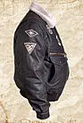 Куртка кожаная мужская с нашивками Aeronautics smallphoto 5