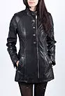 Удлиненная черная кожаная куртка LG-9397 smallphoto 7