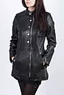 Удлиненная черная кожаная куртка LG-9397 smallphoto 5