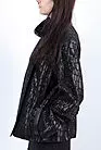 Женская куртка кожаная большого размера черная Si-1080b smallphoto 4