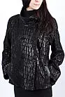 Женская куртка кожаная большого размера черная Si-1080b smallphoto 5