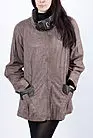 Женская кожаная куртка на молнии большая Si-1119 smallphoto 1