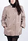 Кожаный пиджак женский большой размер L-2853 smallphoto 1