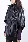 Женская куртка кожаная с трикотажным рукавом KK-417 smallphoto 3