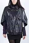 Женская куртка кожаная с трикотажным рукавом KK-417 smallphoto 1
