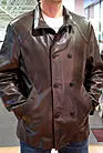 Мужская коричневая кожаная куртка EZ-6753 smallphoto 1