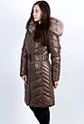 Женское зимнее пальто кожаное с капюшоном U-5257 smallphoto 4