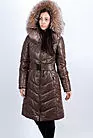 Женское зимнее пальто кожаное с капюшоном U-5257 smallphoto 9
