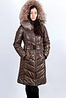Женское зимнее пальто кожаное с капюшоном U-5257 smallphoto 11